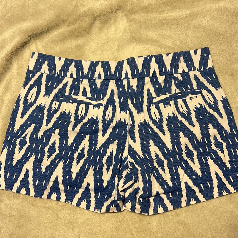 Blue and white JCrew shorts, size 8 - Picture 2 of 8
